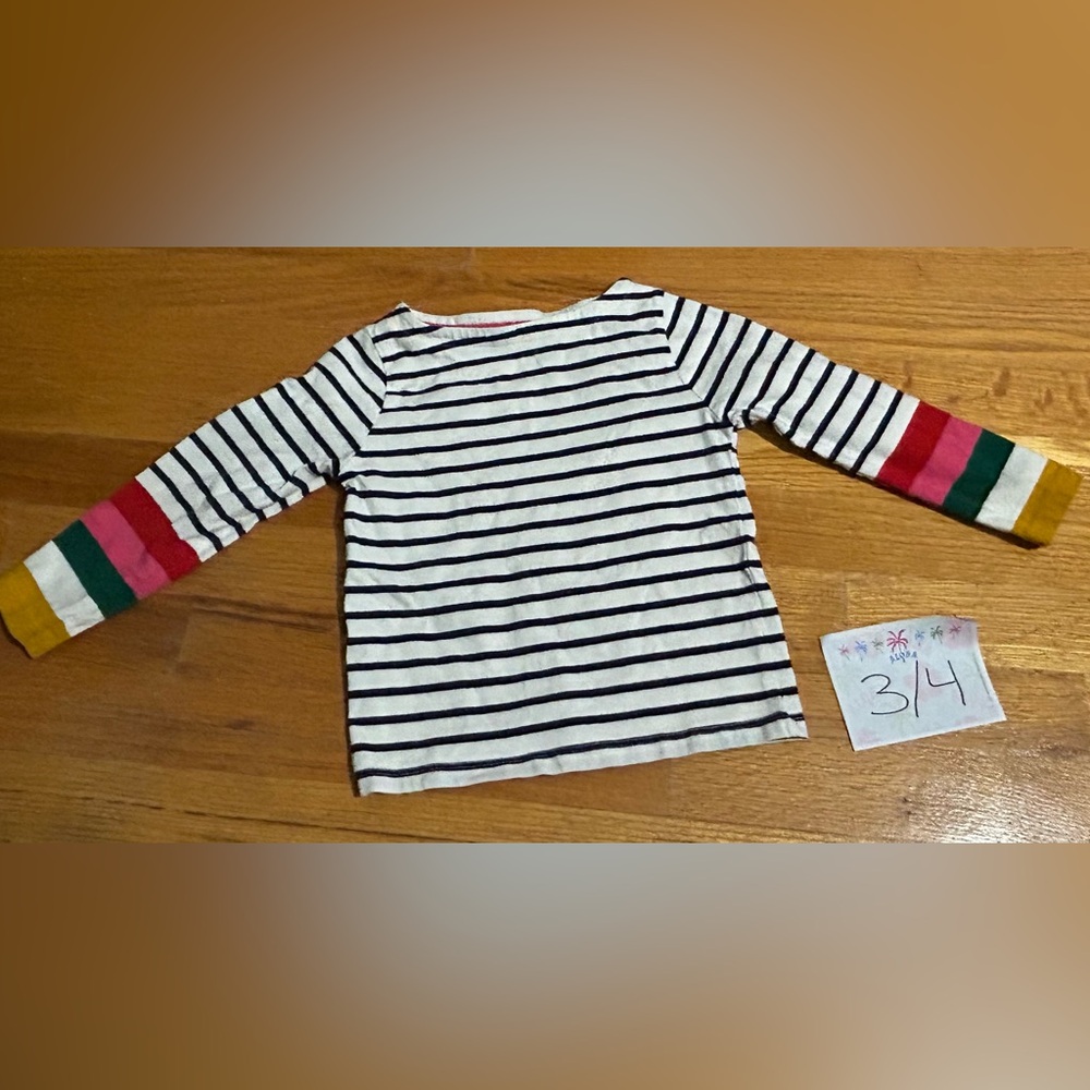 Boden Kids Striped Long Sleeve Tee - Multicolor